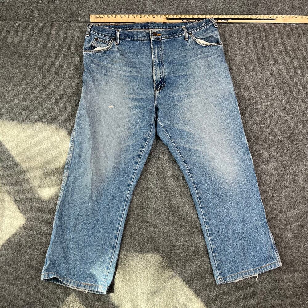 Dickies Jeans Mens‎ Relaxed Fit Size 36x32 Blue Denim Faded Distressed Workwear